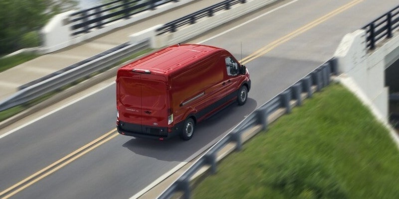 2025 Ford E-Transit Cargo Van on highway