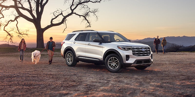 2025 Ford Explorer parked in desert
