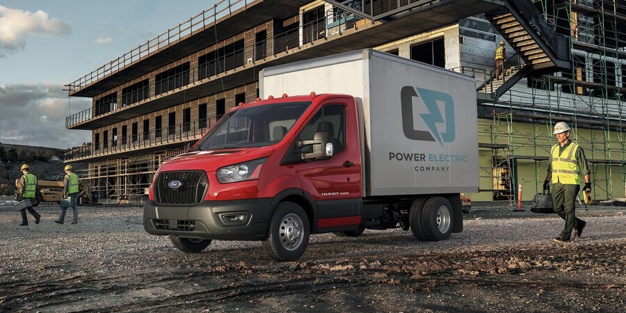 2025 Ford Transit Cutaway at job site